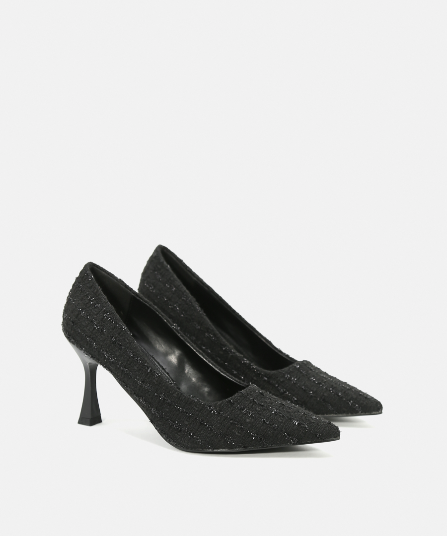 Zapatos tac&oacute;n tweed image number null